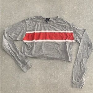 Distressed Stripe Crop